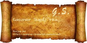 Gaszner Sugárka névjegykártya